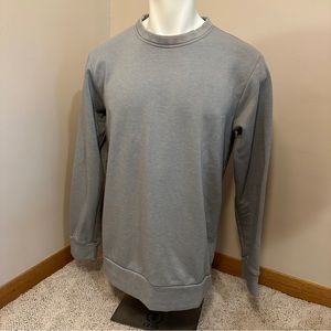 Adidas Light Gray Crewneck Sweater Sweatshirt Long Sleeve Fleece
